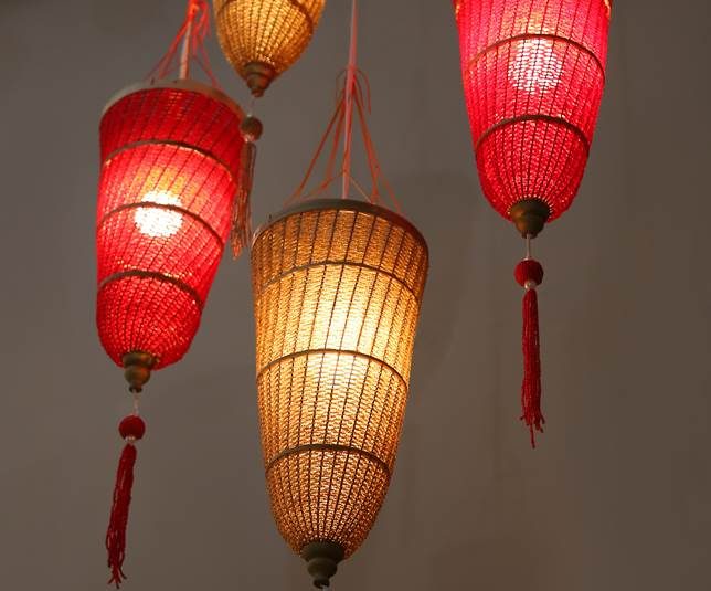 Lámpara de bambú 1