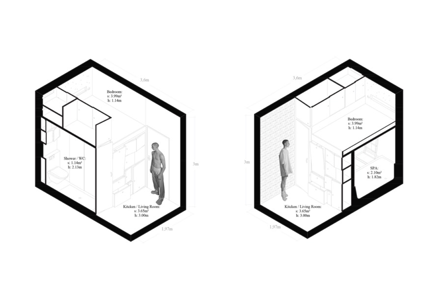 El Cabanon: el mini apartamento más grande del mundo, “una reducción epicúrea” 21